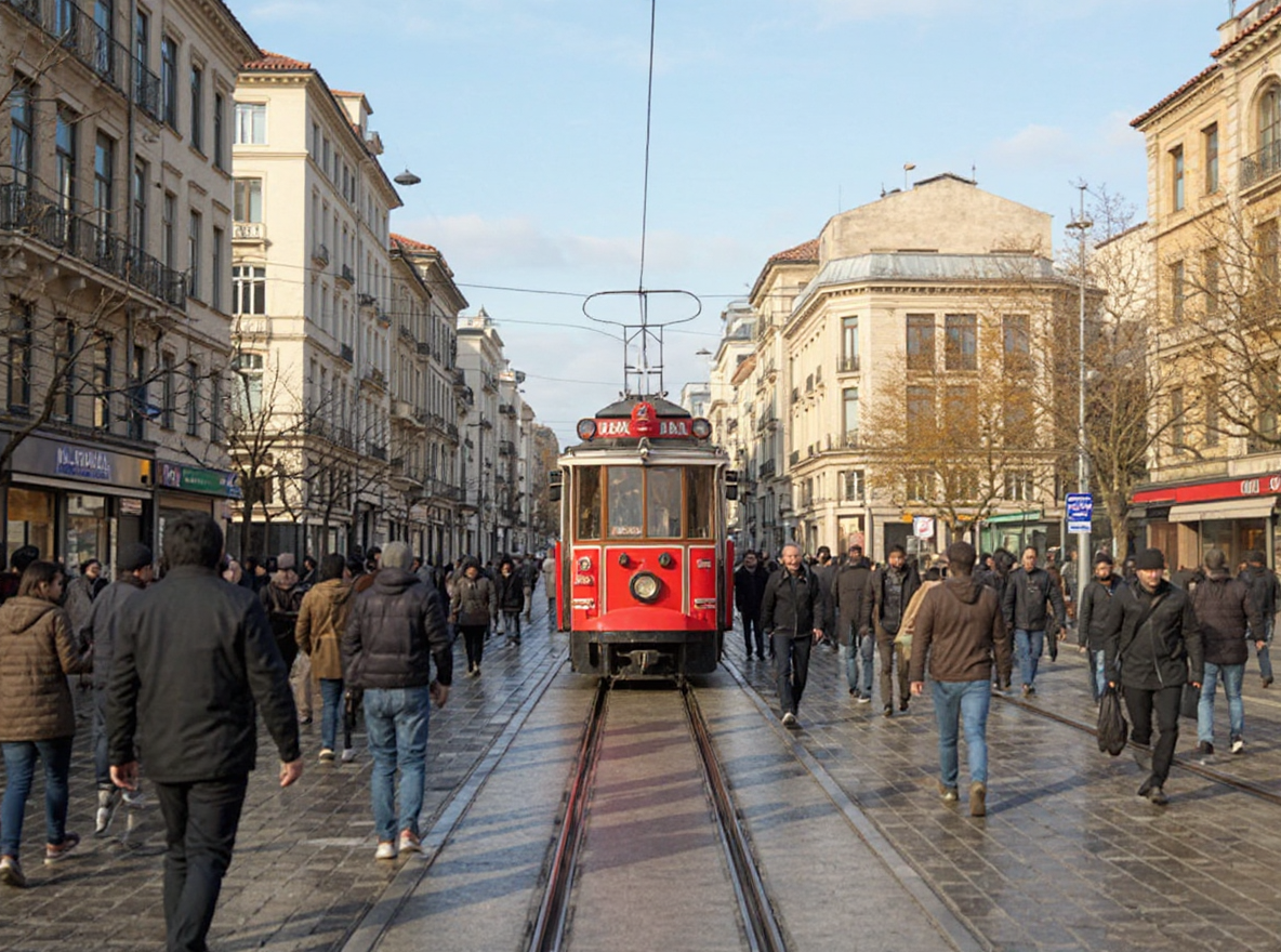 İstiklal Avenue and Taksim Square