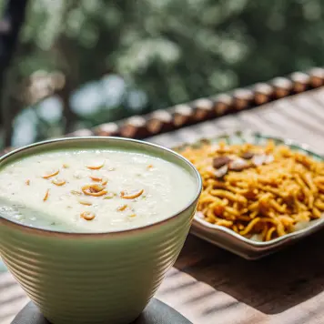 Lassi with Namkeen Snack