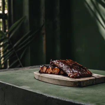 Barbecue ribs and smoked meats