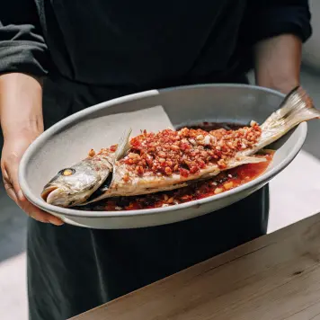 Steamed Fish with Pickled Chilies