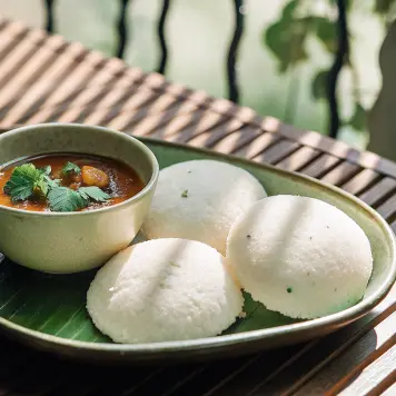 Idli with Sambar