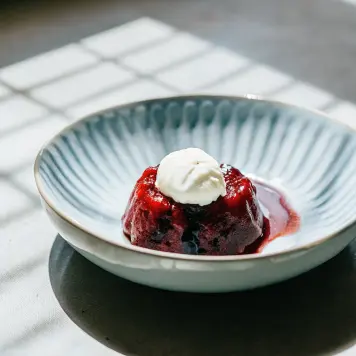 Rødgrød med Fløde