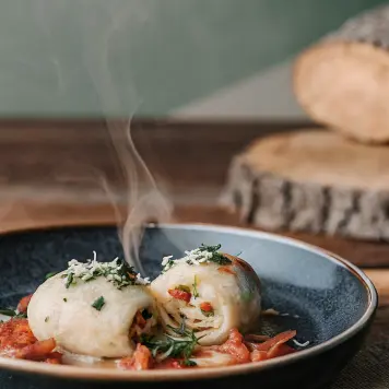 Bryndzové halušky (Potato Dumplings with Sheep Cheese)