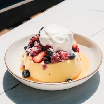 Rødgrød med fløde