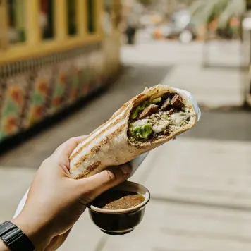 California Burrito (as a sweet ending: Churro)