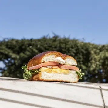 Pork roll (Taylor ham) sandwich