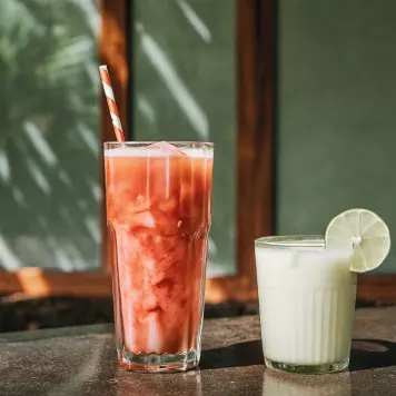 Agua Fresca (especially prickly pear or horchata)