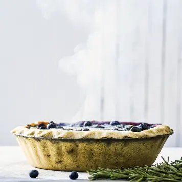 Wild blueberry pie