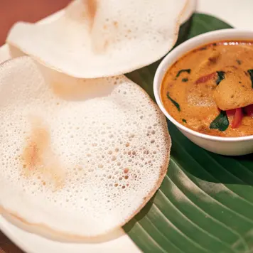 Appam with Vegetable Stew