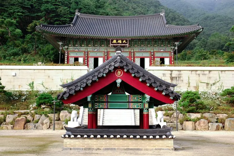 Scenic view of a traditional Korean temple in Hapcheon, South Korea.