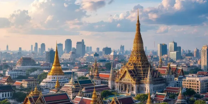 Bangkok, Thailand - Grand Palace and Wat Arun temples cover photo