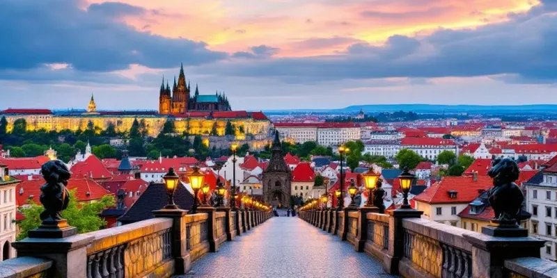 Prague, Czechia - Charles Bridge and Prague Castle cover photo